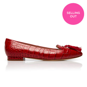 Tassel Flat - Red Croc
