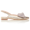 ReSELL - Bow Flat Slingback Shoe - Gold/Grey 39