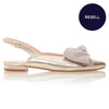 ReSELL - Bow Flat Slingback Shoe - Gold/Grey 39