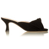 Bow Peep Toe Kitten Heel - Black