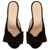 Bow Peep Toe Kitten Heel - Black
