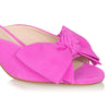 Bow Peep Toe Kitten Heel - Pink