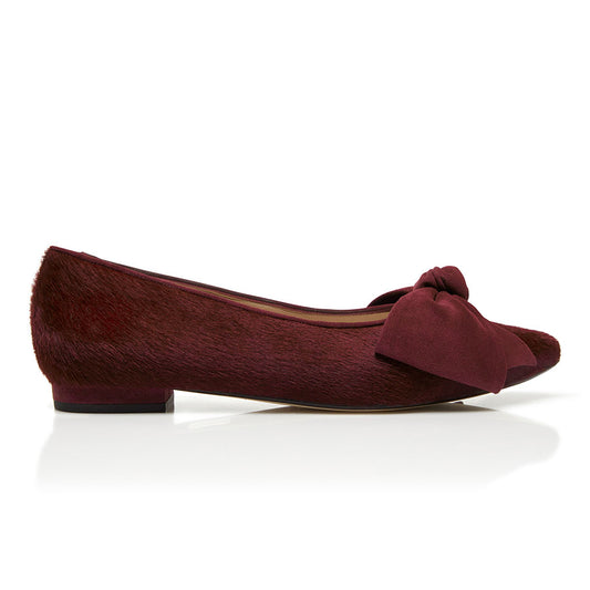 Bow Flat - Burgundy