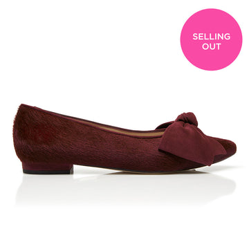 Bow Flat - Burgundy
