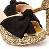 Bow Platform - Gold Glitter
