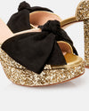 Bow Platform - Gold Glitter