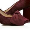 Bow Pump Heel - Burgundy