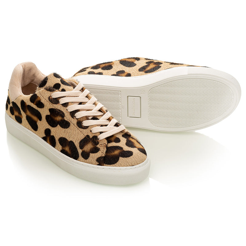 Classic Trainer - Leopard/Beige Suede