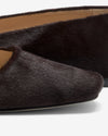Margot Flat - Pony Hair Aubergine