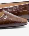 Margot Flat - Brown Croc