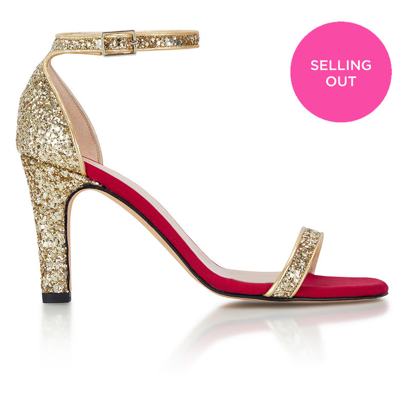 Out Out Sandal - Gold Glitter