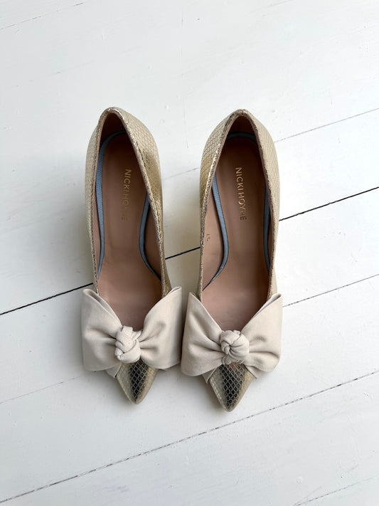 ReSELL - Bow Pump Heel - Gold Python/Ivory 37