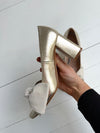 ReSELL - Bow Pump Heel - Gold Python/Ivory 37