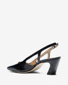 Sophie Slingback Kitten - Black Croc