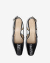 Sophie Slingback Kitten - Black Croc