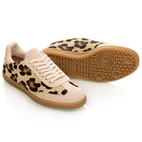 Sporty Trainer - Leopard/Beige Suede