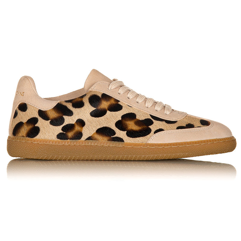 Sporty Trainer - Leopard/Beige Suede