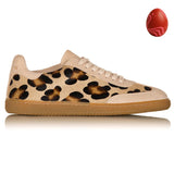 Sporty Trainer - Leopard/Beige Suede