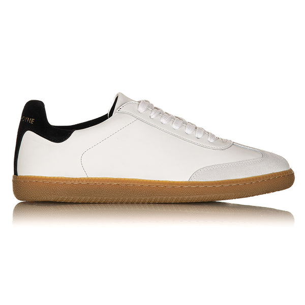 Sporty Trainer - White/Black Suede