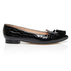 Tassel Flat - Patent Black Croc