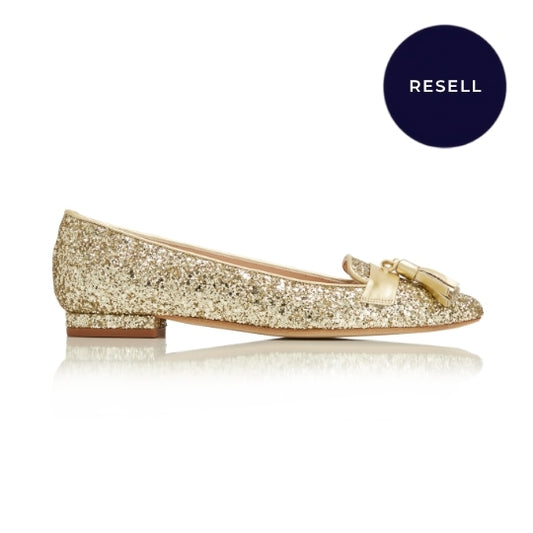 ReSELL - Tassel Flat - Gold Glitter 38.5