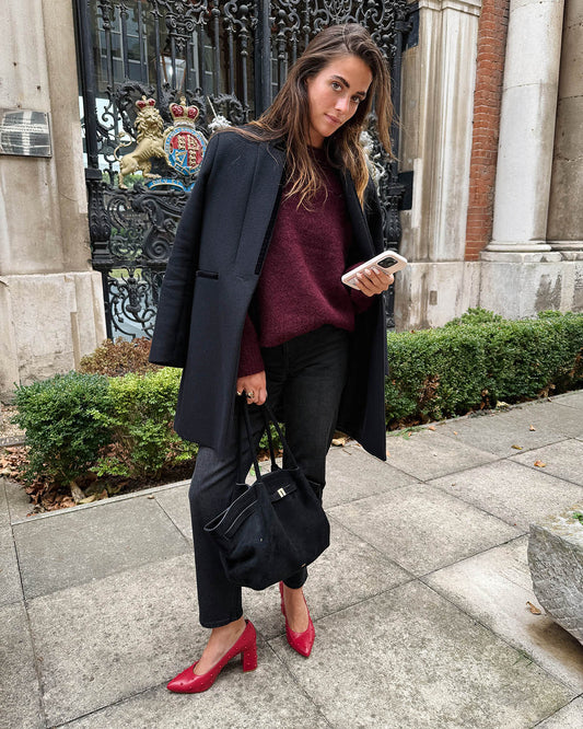 Bon Bon Pump Heel - Red & Red