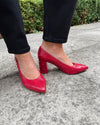 Bon Bon Pump Heel - Red & Red