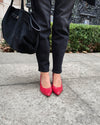Bon Bon Pump Heel - Red & Red