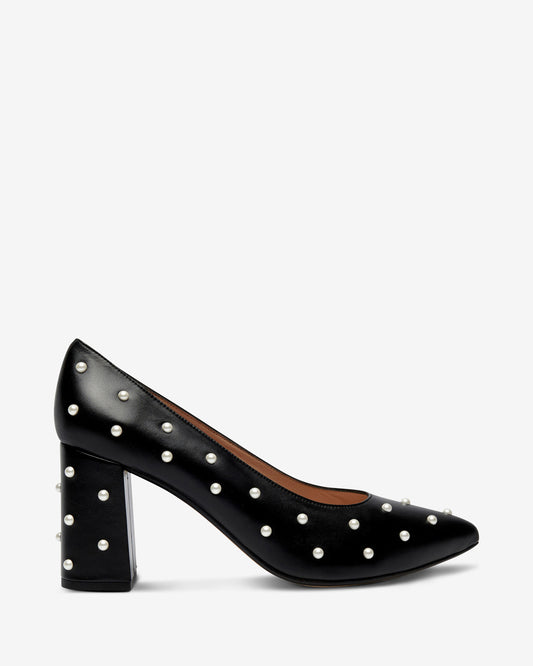 Bon Bon Pump Heel - Black & Pearl