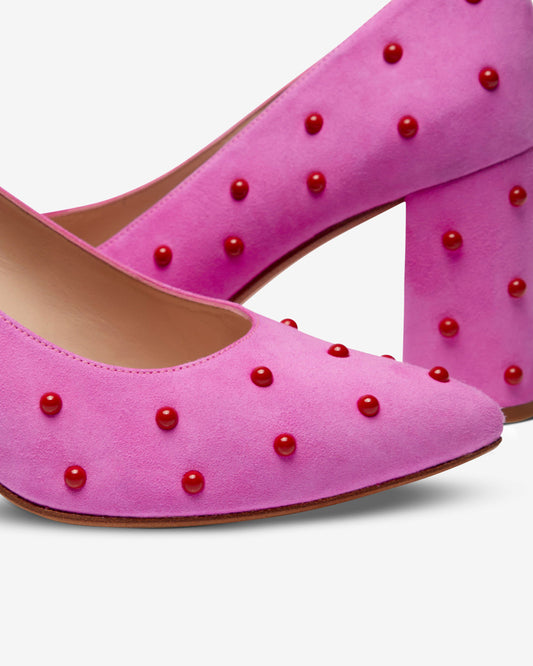 Bon Bon Pump Heel - Pink & Red
