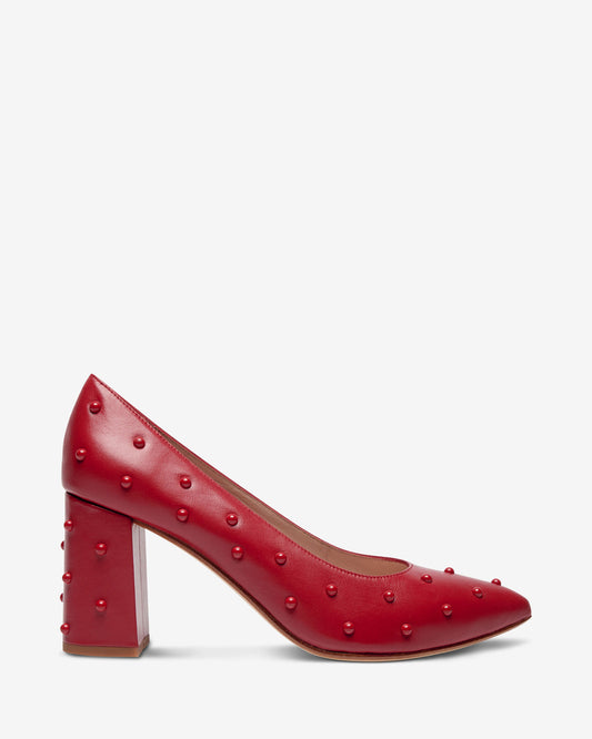 Bon Bon Pump Heel - Red & Red