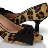 Bow Kitten Heel - Leopard