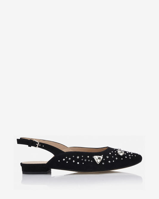 The Moment Flat Slingback - Black