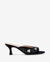 The Moment Peep Toe Kitten Heel - Black