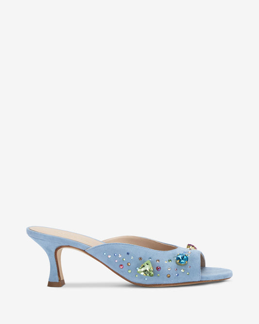 The Moment Peep Toe Kitten Heel - Blue
