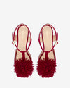 Pom Pom Platform - Red Suede