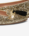Tassel Flat - Gold Glitter