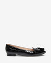 Tassel Flat - Patent Black Croc