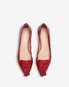 Tassel Flat - Patent Red Croc
