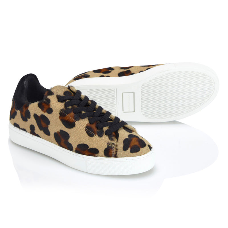 Classic Trainer - Leopard/Black Suede