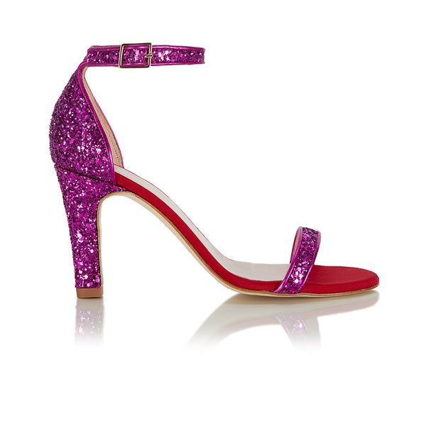 Out Out Sandal Pink Glitter Nicki Hoyne