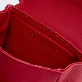 Scalloped Belt Bag - Patent Red