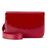 Scalloped Belt Bag - Patent Red